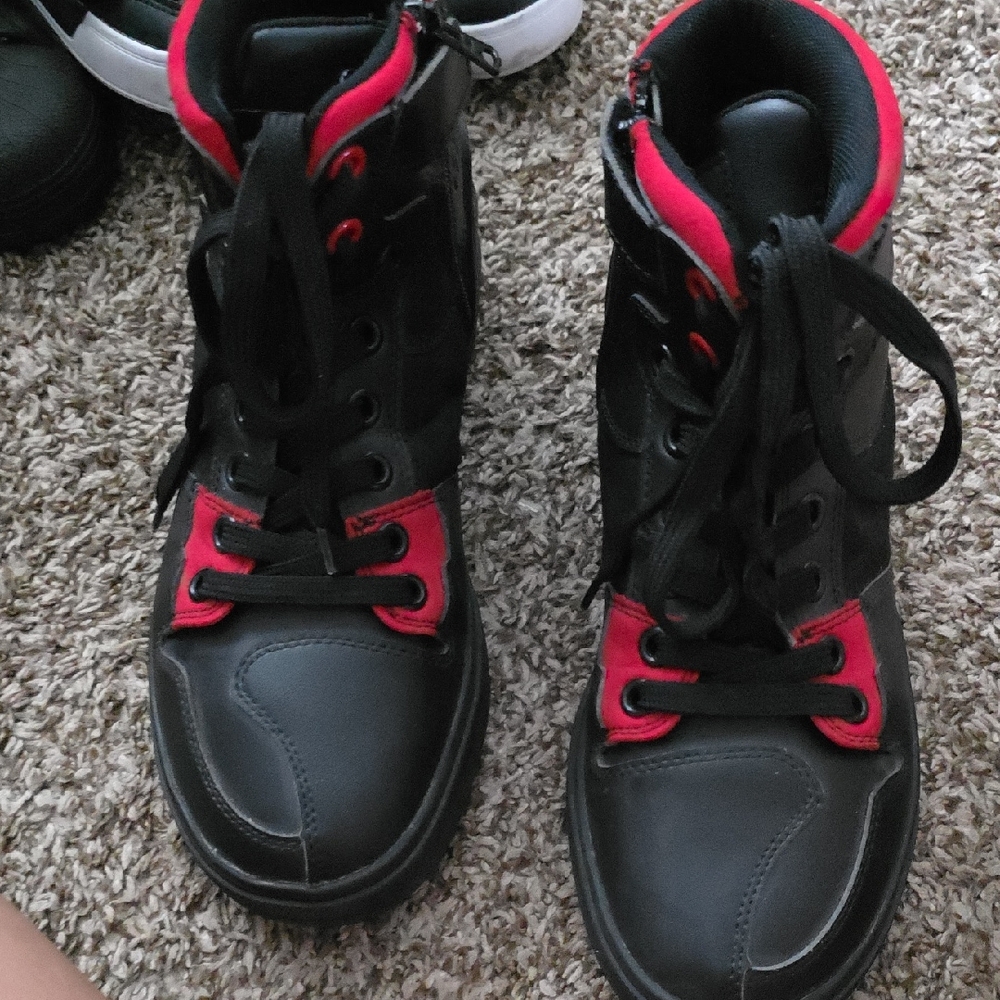 Iron Jias Motorcycle Boots Black And Red